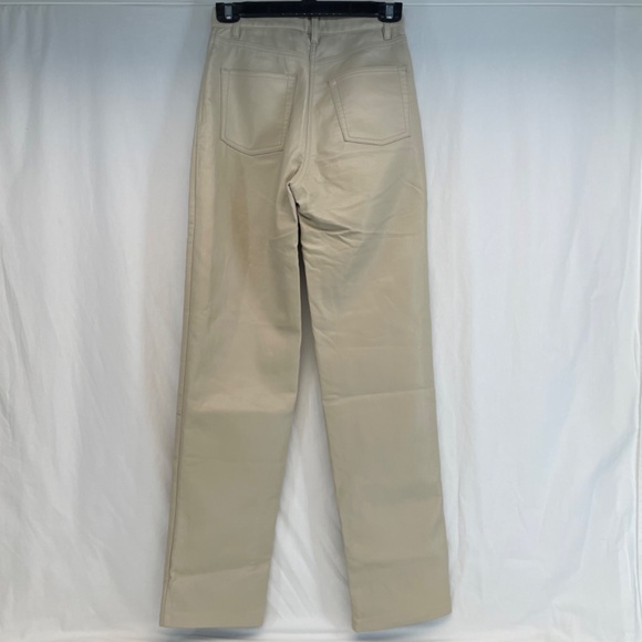 Wilfred High Waist Skinny Beige Pleather Pants 26x30 Women’s Size 2 - Picture 13 of 16